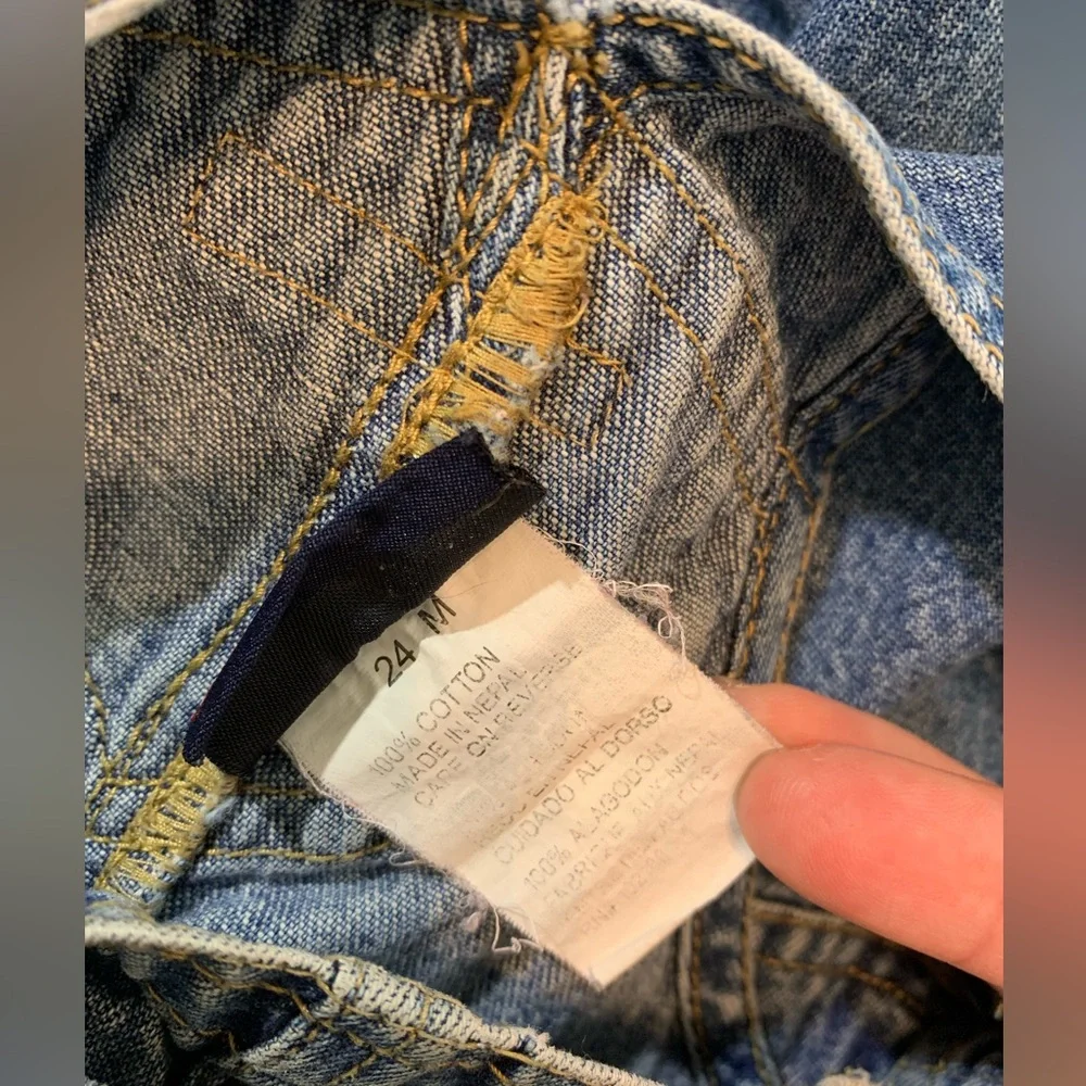 Vintage Faded Glory‎ Carpenter Denim Overalls Kids Baby Size 24 Months